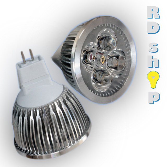 LED žárovka MR16 SMD 12V 4W teplá bílá power